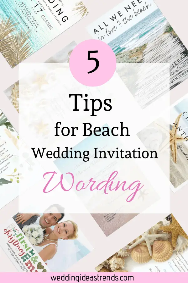 beach wedding invitation wording