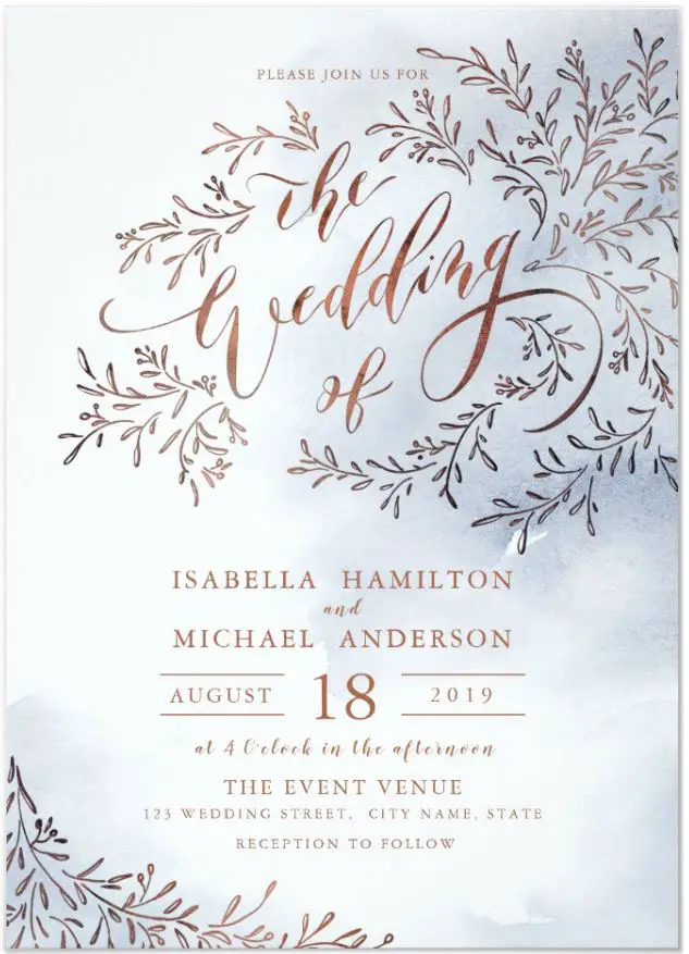 rustic winter wedding invitation