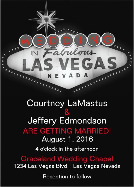 LasVegas Wedding Invitation Wording Help is Here Wedding Ideas