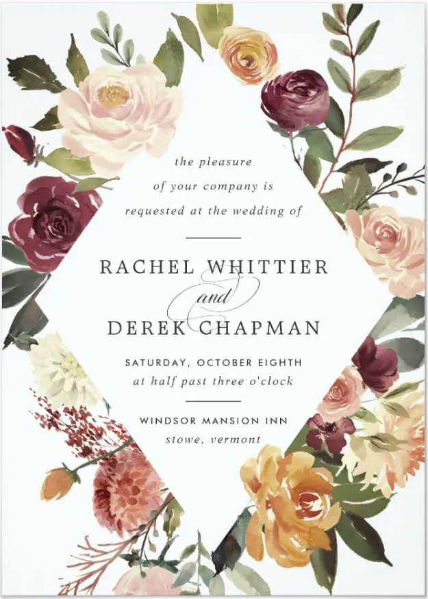 Rustic Winter Wedding Invitations