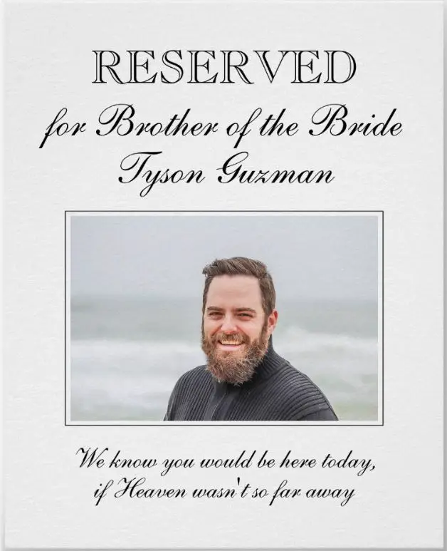 Wedding Memorial Signs