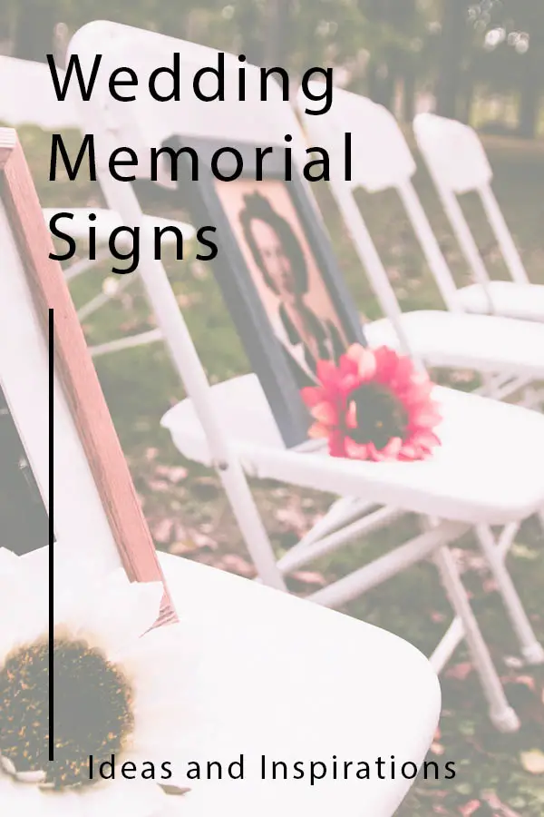 Wedding Memorial Signs