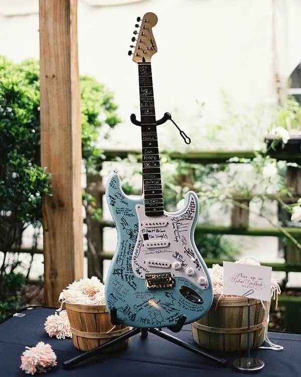 Wedding Guestbooks alternative  Guitar Guest Book for Musical Couples 
