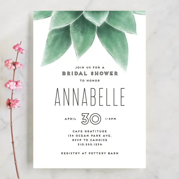 Bridal Shower Invitations - All You Need To Know. Greenery Bridal Shower Cards