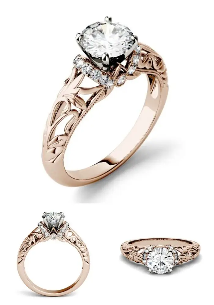 Unique Rose Gold Vintage Engagement Rings - Wedding Ideas