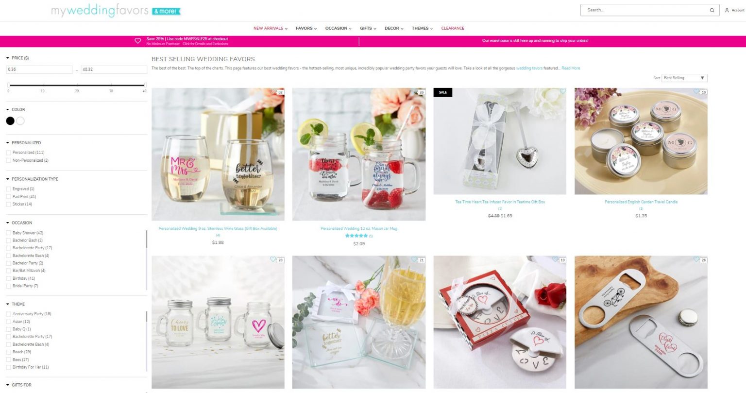 wedding shopping online
