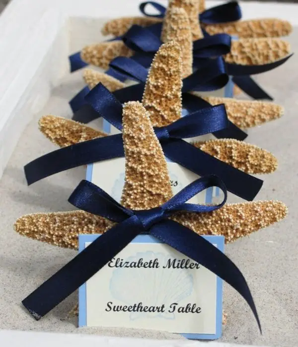 Sugar Starfish Place Cards and Favors Beach Wedding Starfish Themed Favors