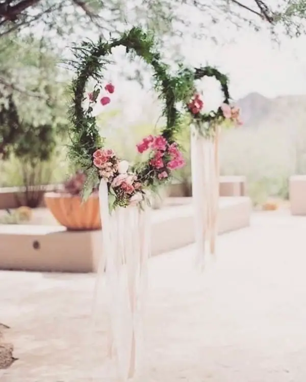 DIY Backyard Wedding Decorations On a Budget Hoops Flowing Tree Decoration
