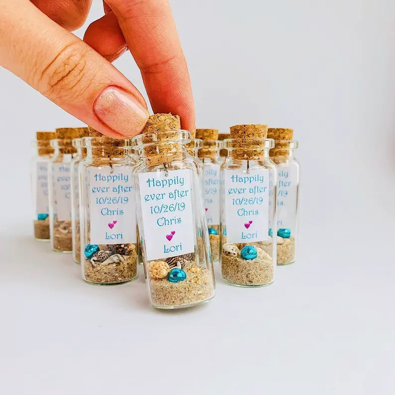 Message in a Bottle Beach Wedding Seashells Themed Favors