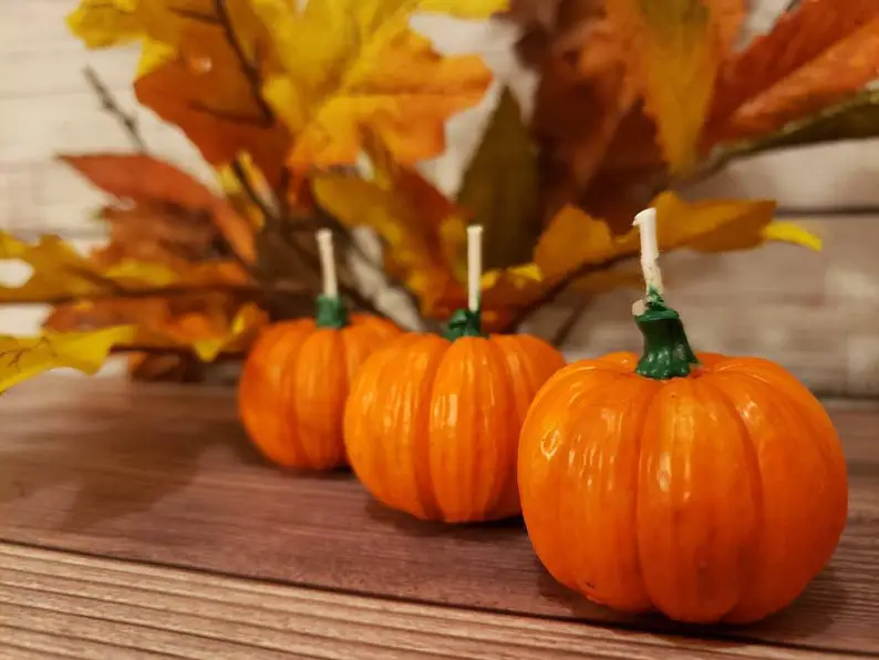 Ideas For Halloween Wedding Favors, Pumpkin Candles