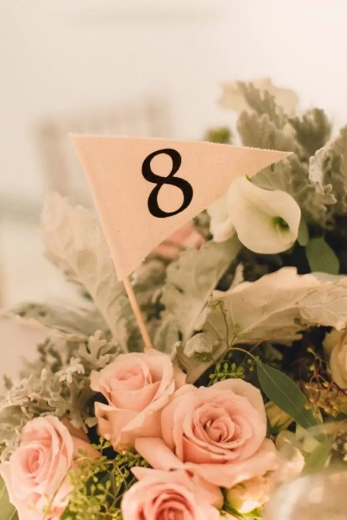 Golf Themed Wedding Ideas & Inspiration blush pink tables numbers