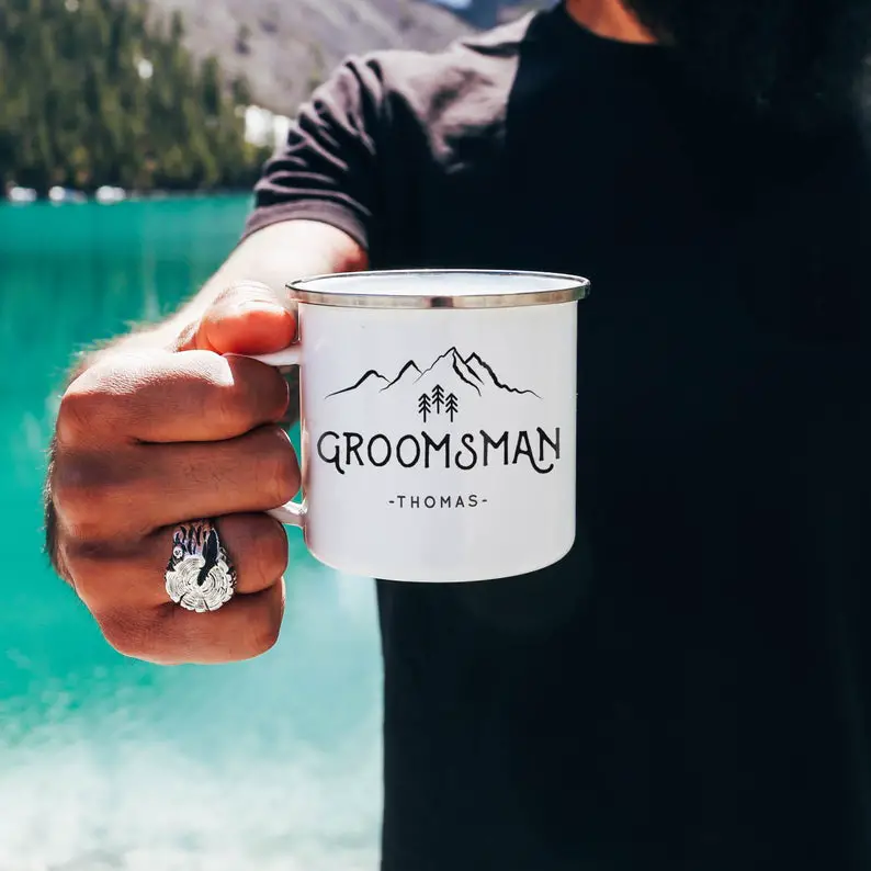 Non-Alcoholic and Useful Gifts Ideas for your Groomsmen Proposal, Camping Mug 