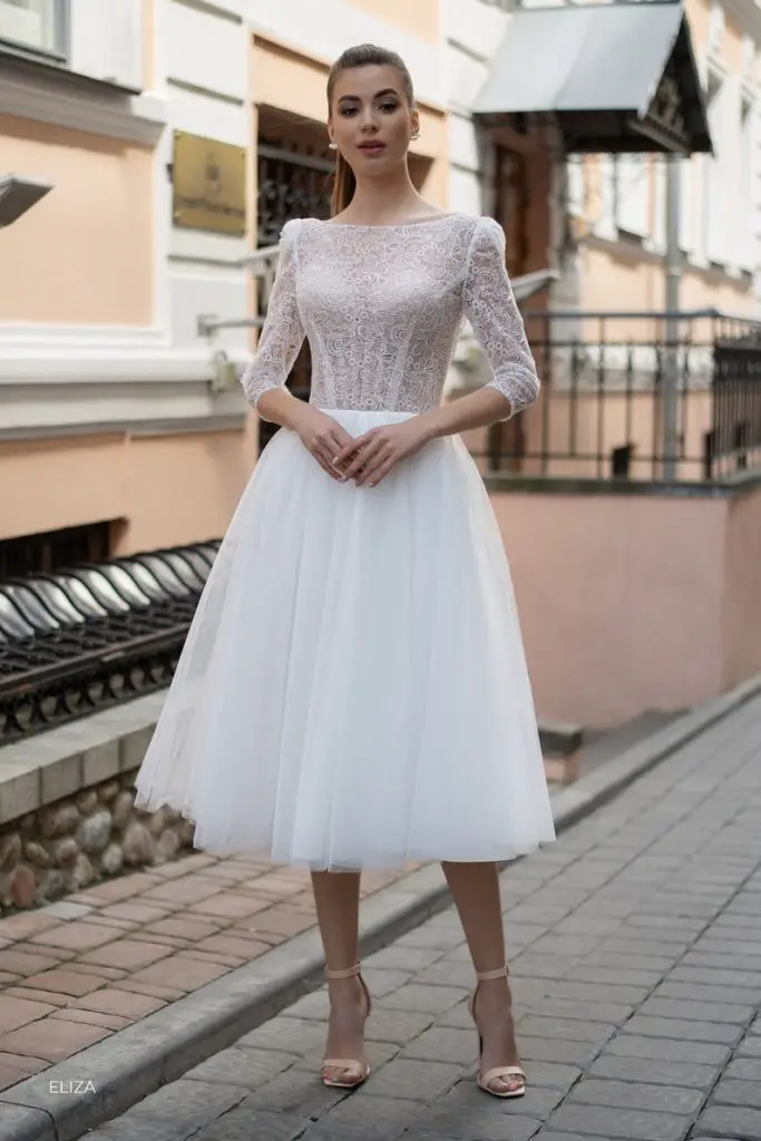 Gorgeous Short Dresses with Long Sleeves for Fall Wedding - wedding ideas