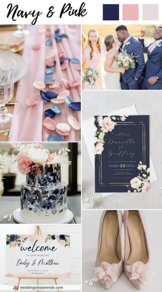 Navy Blue November Fall Wedding Color Schemes by weddingideastrends.com