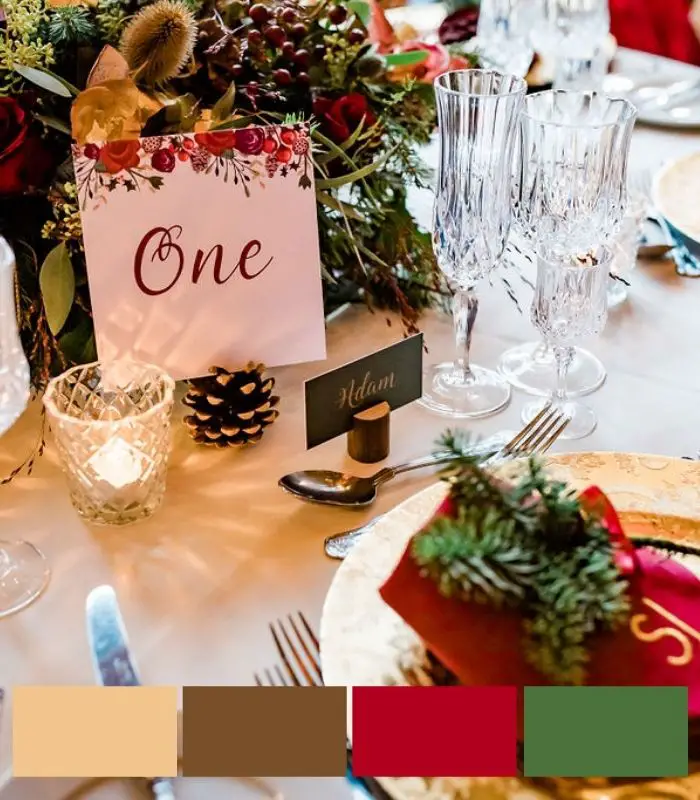 Winter Wedding Color schemes