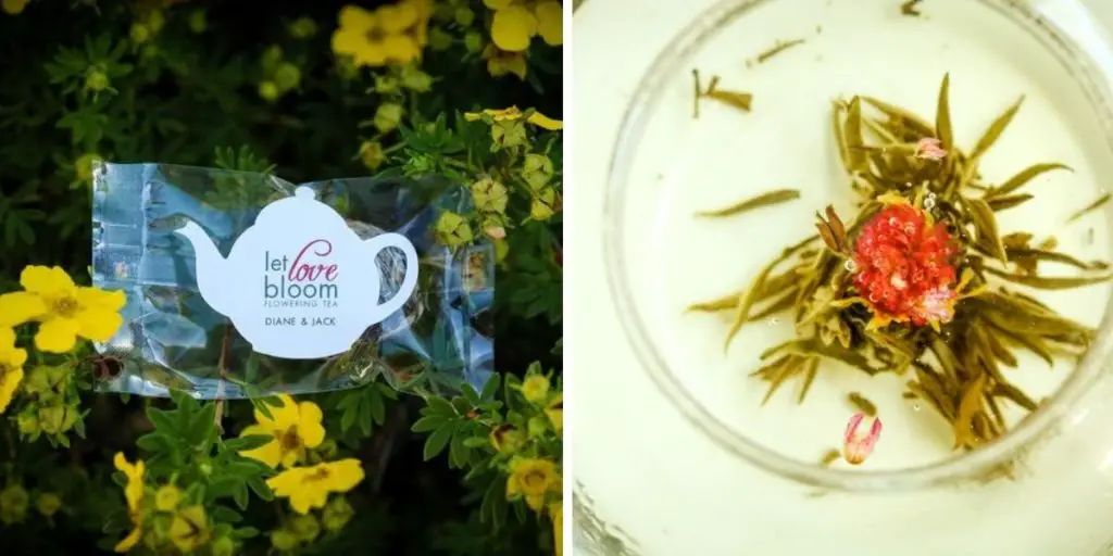 Winter Wedding Favors for Guests Let Love Bloom Flowering Tea