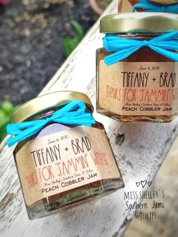 Winter Wedding Favors for Guests Rustic Mini Jam 