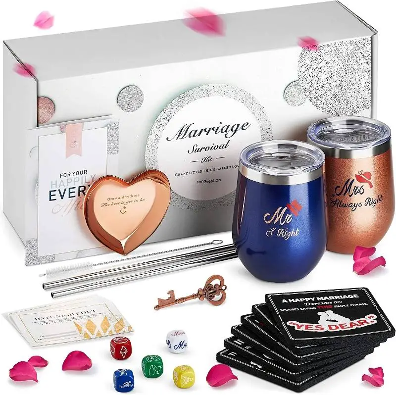 Marriage Survival Kit Engagement Gift Basket for Couples