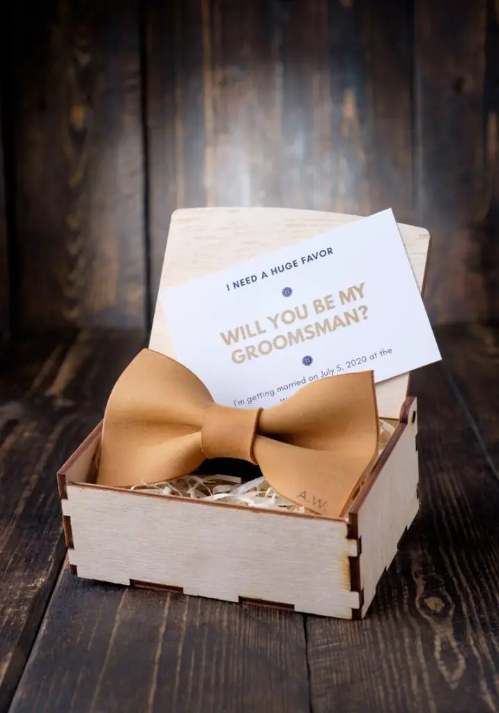 Non-Alcoholic and Useful Gifts Ideas for your Groomsmen Proposal, Bow Tie Proposal