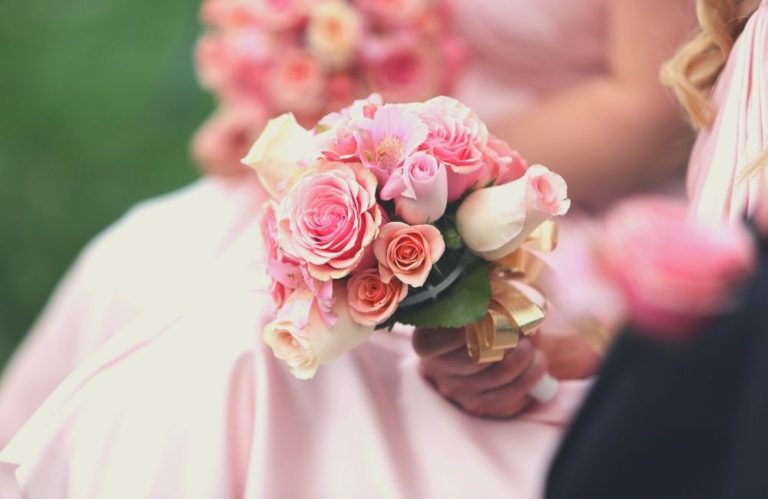 romantic pink spring wedding