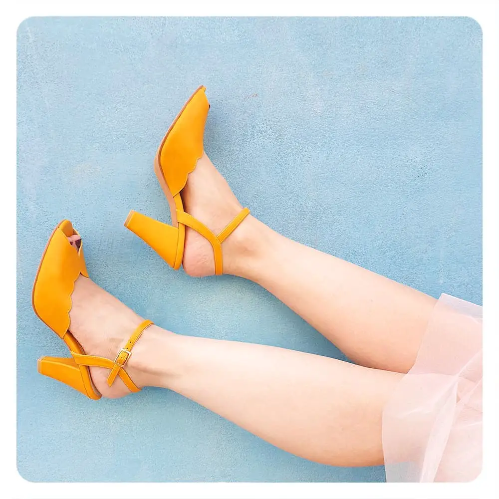 Bold Colored Wedding Shoes. Yellow Wedding Heels