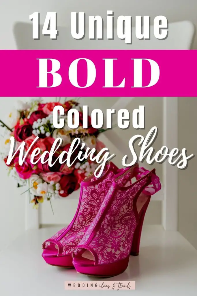 colorful wedding shoes for the bride