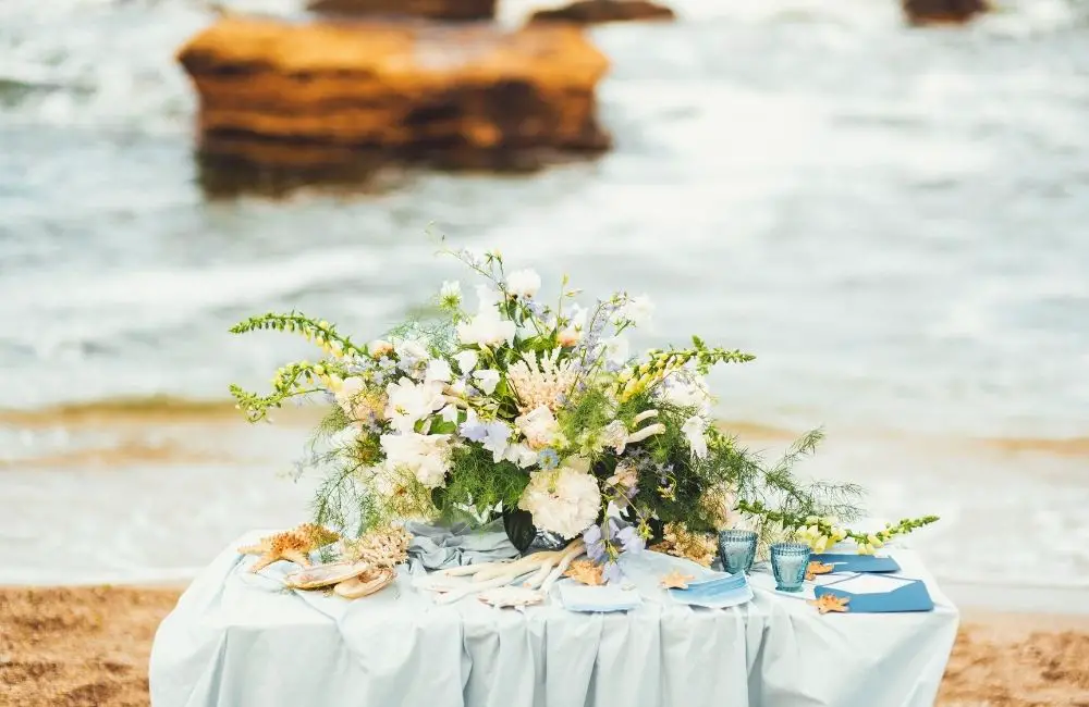 Beach Wedding Table Setting