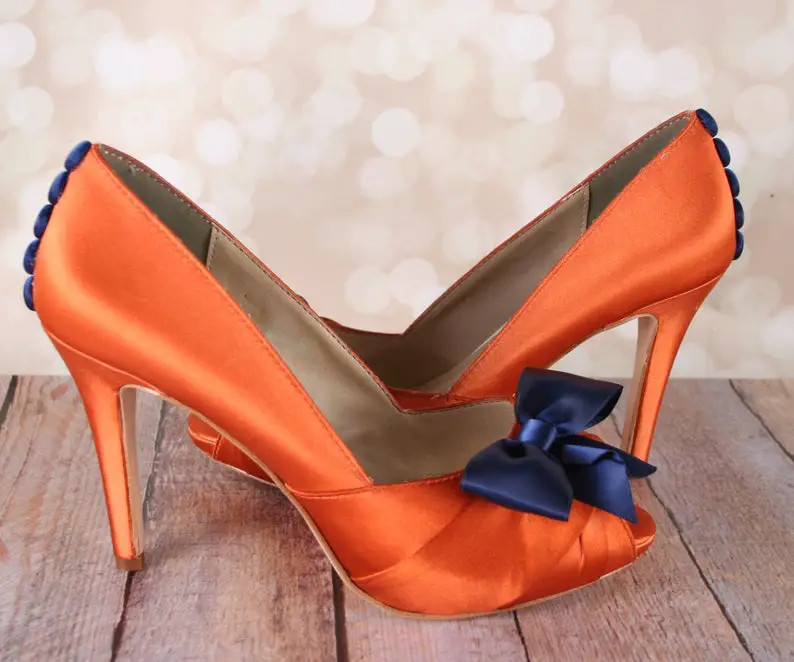 Bold Colored Wedding Shoes, Bold Orange Wedding Shoes