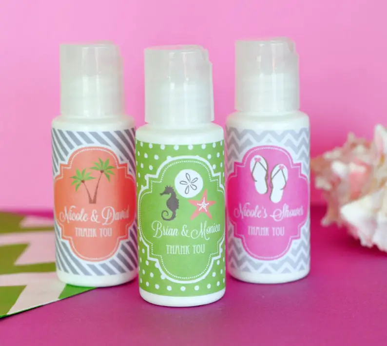 Summer themed Wedding Favors Under 2$ Sunscreen