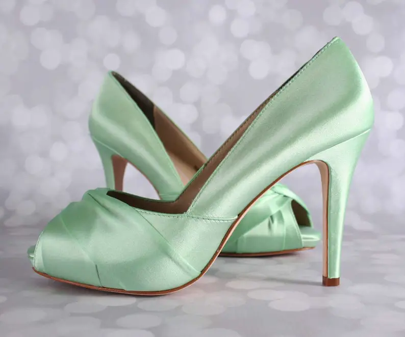 Pastel Green bridal Shoes