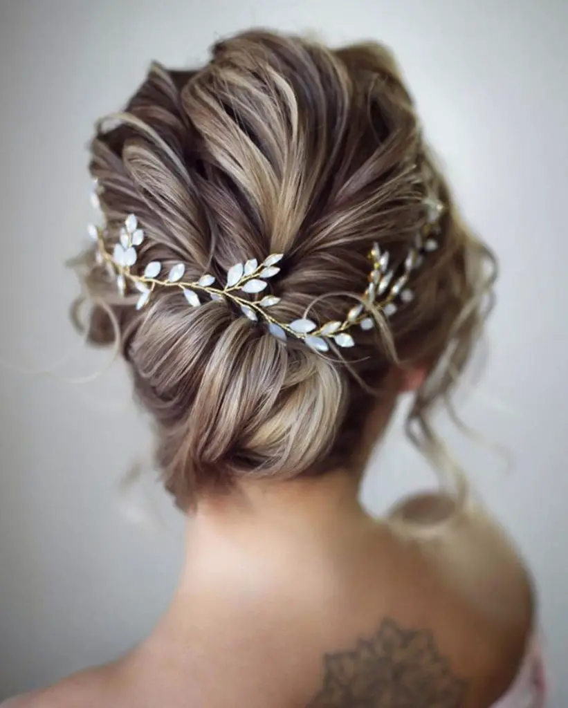 Wedding Hair Accessories Beach Brides, Blue Opal Hair Vine