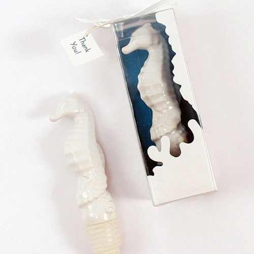 Ceramic Seahorse Bottle Stopper Beach Wedding Sea Creatures Themed Favors