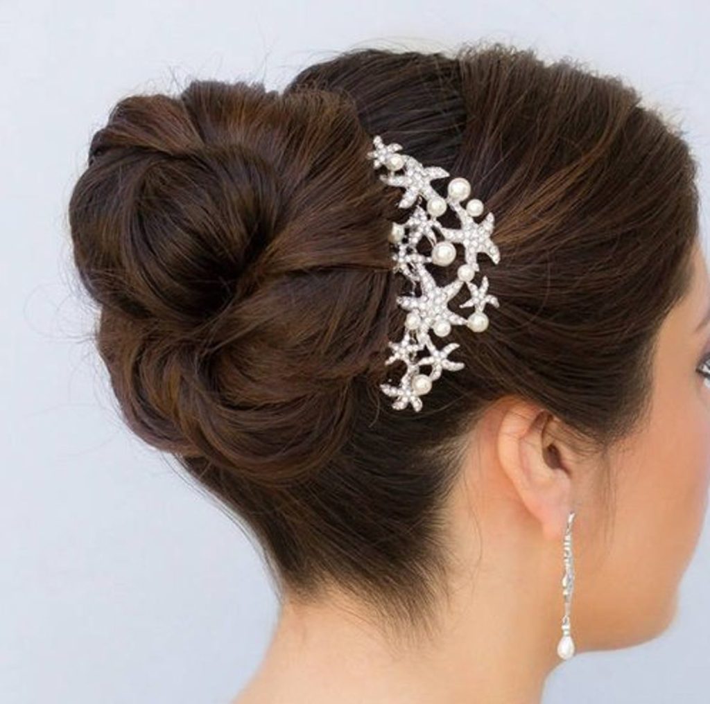 Wedding Hair Accessories Beach Brides, Rhinestones and Pearls Hairpiece 