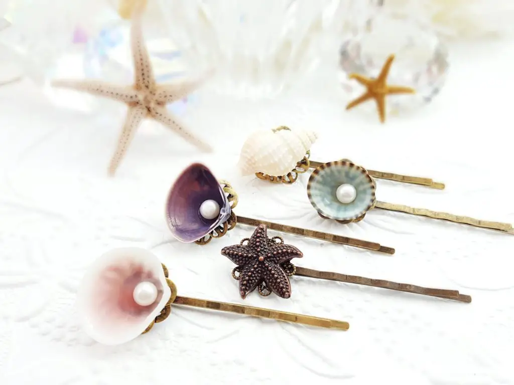 Wedding Hair Accessories Beach Brides, Seashell Bobby Pins