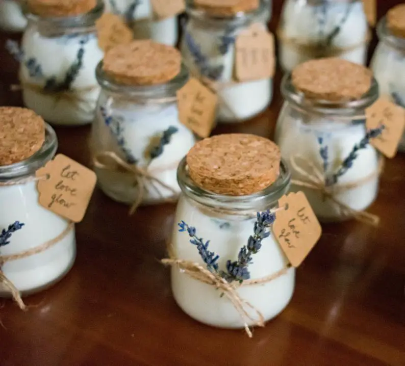 Spa Bridal Shower Favors Rustic Soy Wax Candles