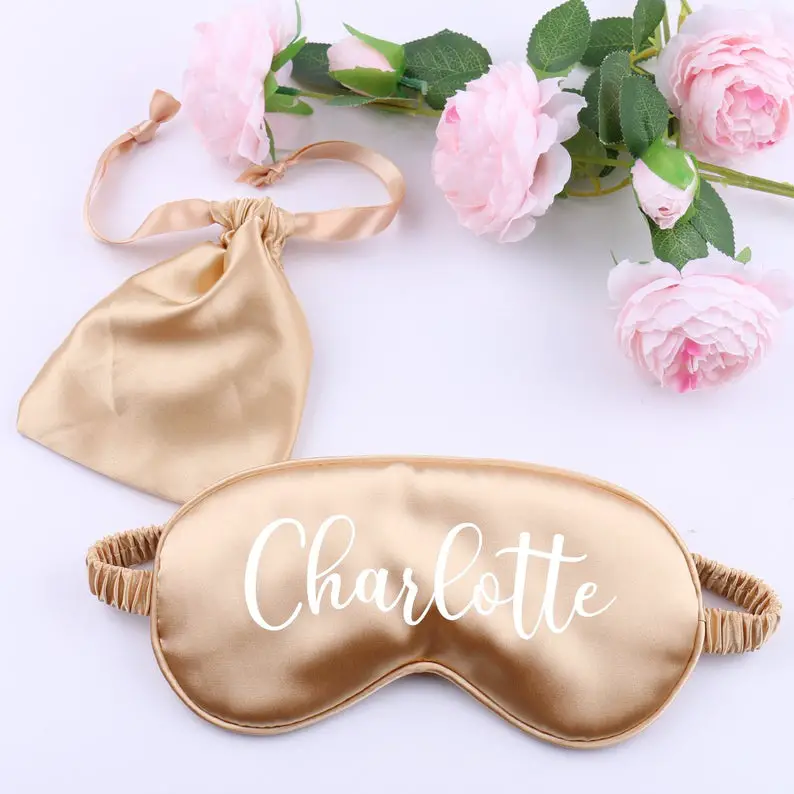 Spa Bridal Shower Favors Sleep Eye-Mask in gold