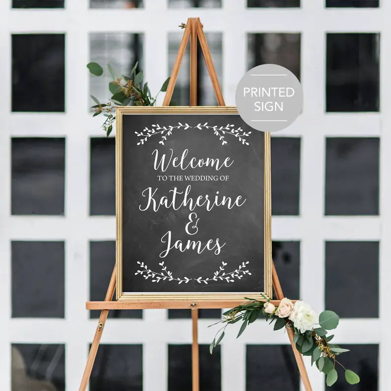 chalkboard wedding sign