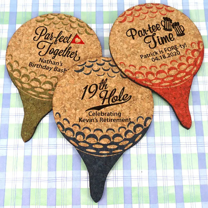 Golf Themed Wedding Ideas & Inspiration. Favor gift for guests, Personalized Golf Wedding Coasters