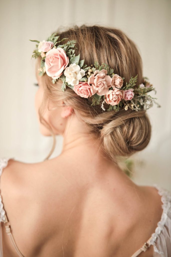 Wedding Hair Accessories Blush Flower Crown