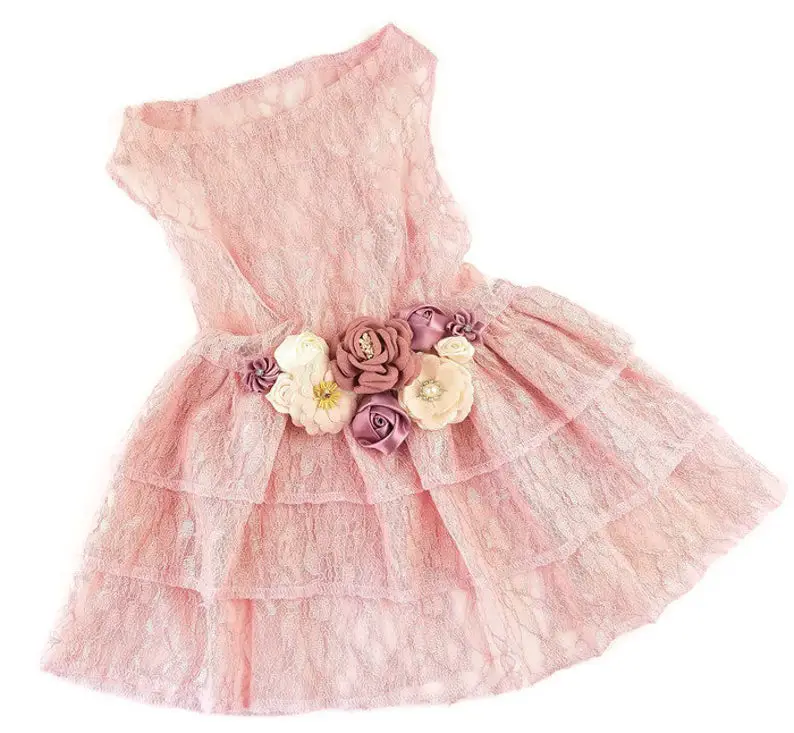 Pink Blush Bridesmaid Dress for a Dog