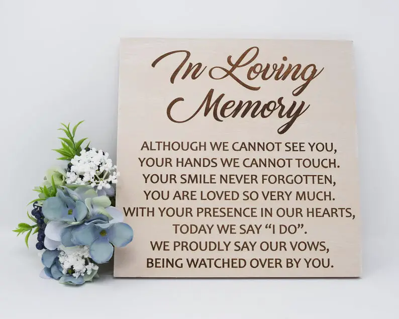 Engraved Wood Wedding Sign