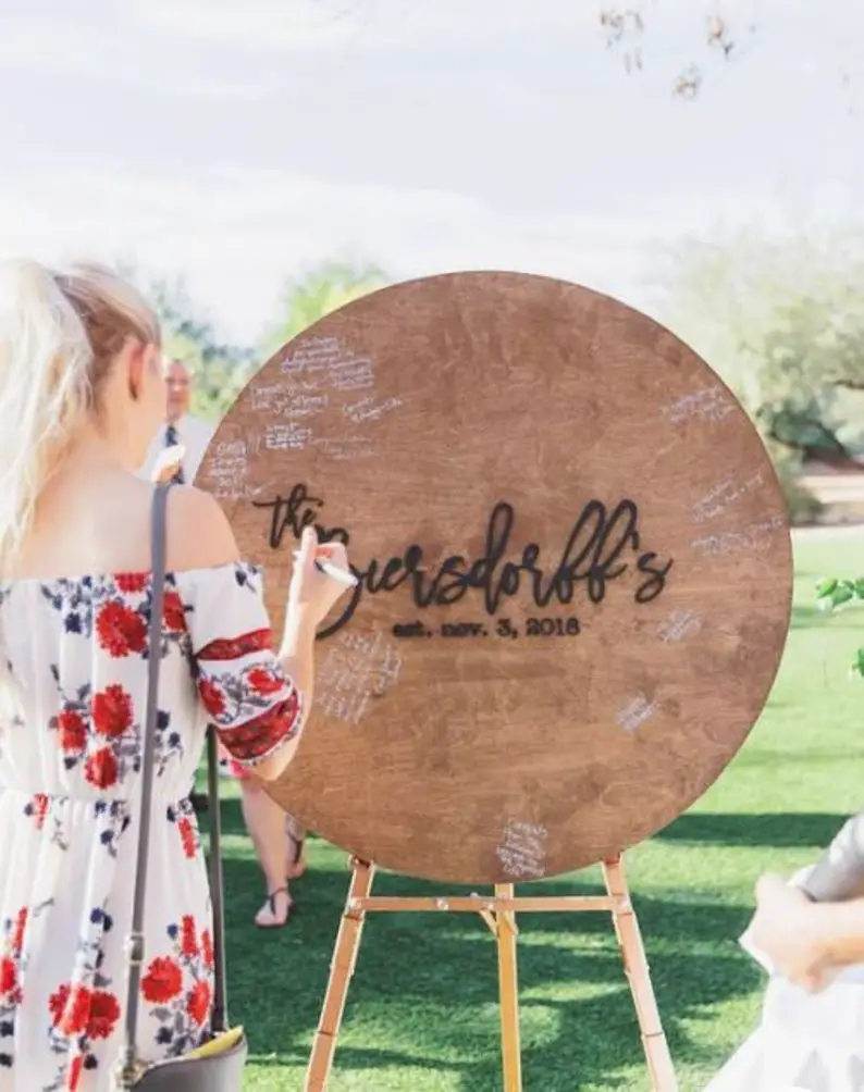 Wedding Rustic Guest Book Sign