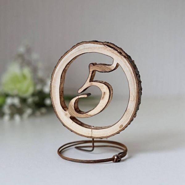 Rustic Wooden Table Numbers, Cherry Tree Handmade - wedding ideas & trends