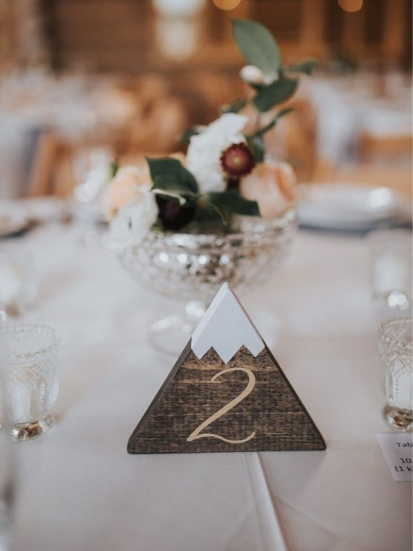 Rustic Wooden Table Numbers Mountain, Mountain Table Numbers - wedding ideas & trends