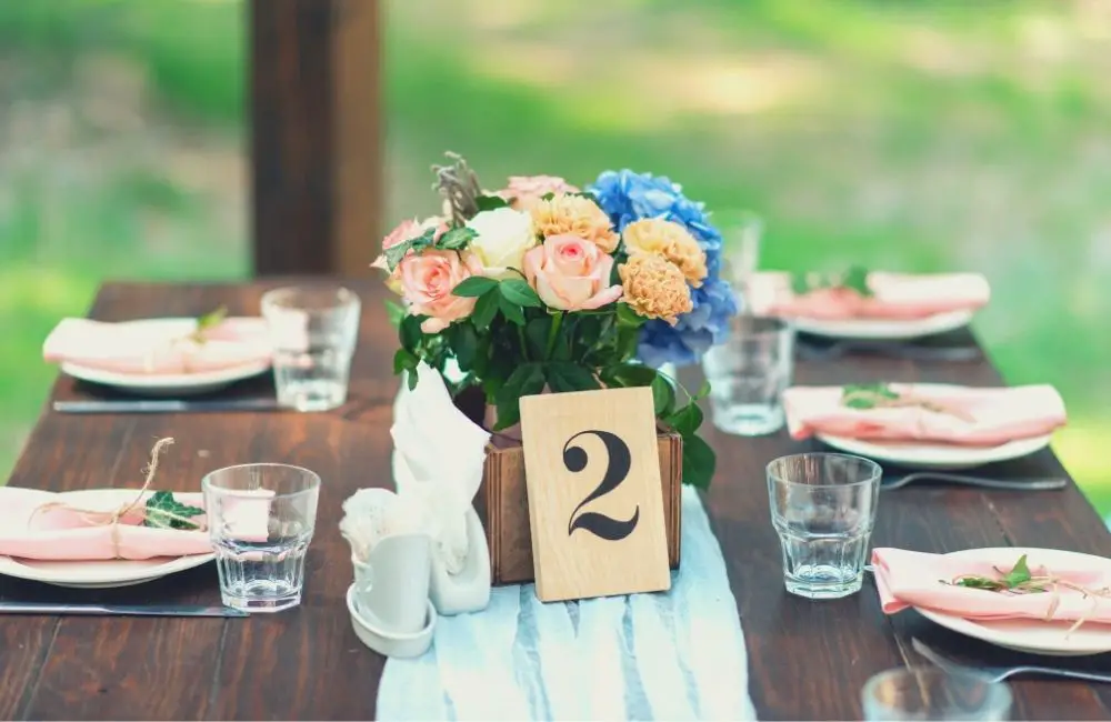 Rustic Wooden Table Numbers