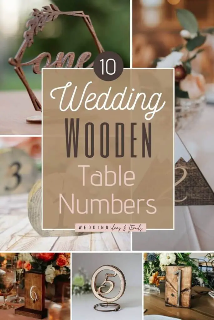 10 Beautiful Wooden Table Numbers For Rustic Wedding