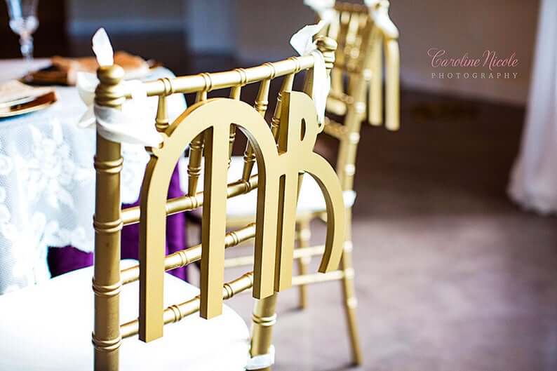 Art Deco wedding Mr. Mrs.  Chair Signs