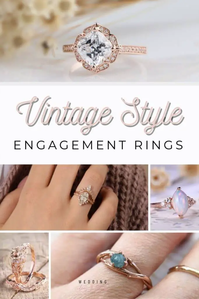 Rose Gold Vintage Engagement Rings