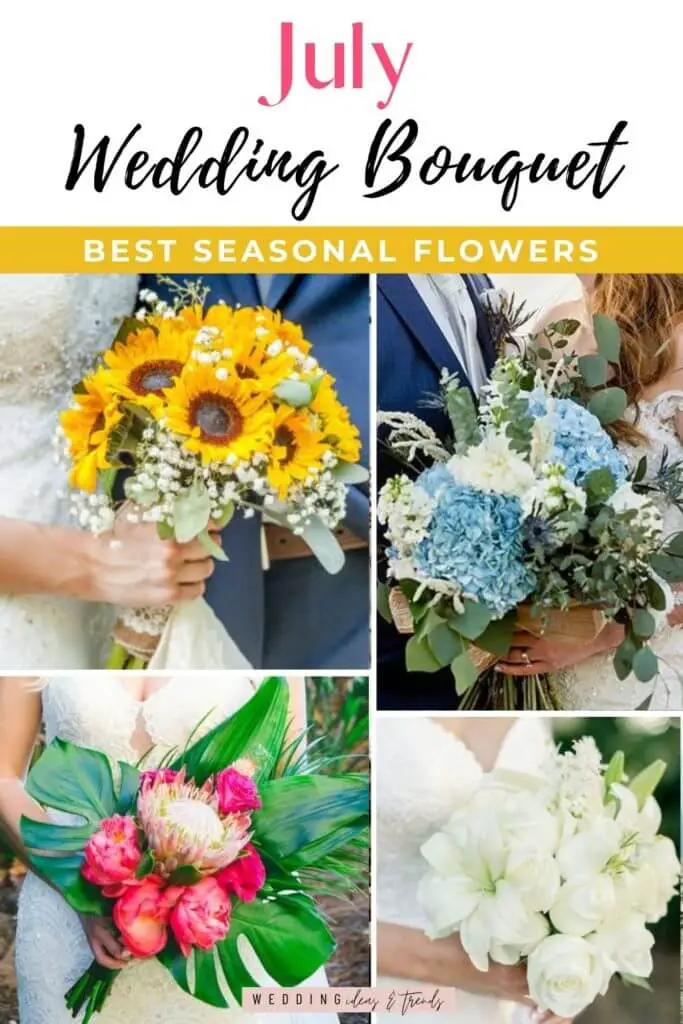 The Best Seasonal Flowers for July Wedding Bouquet