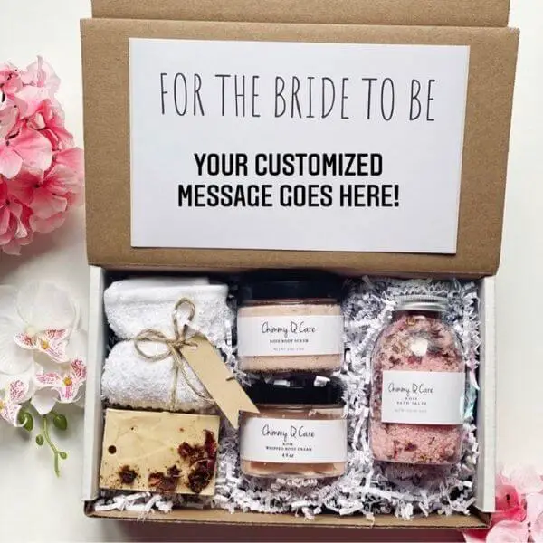 Spa engagement gift box for the bride to be